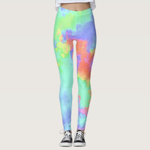 Rainbow Paint Splatter  Leggings