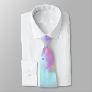 Rainbow Paint Splatter  Neck Tie