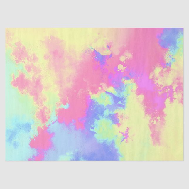Rainbow Paint Splatter  Tissue Paper (Front)