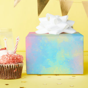 Rainbow Paint Splatter Wrapping Paper