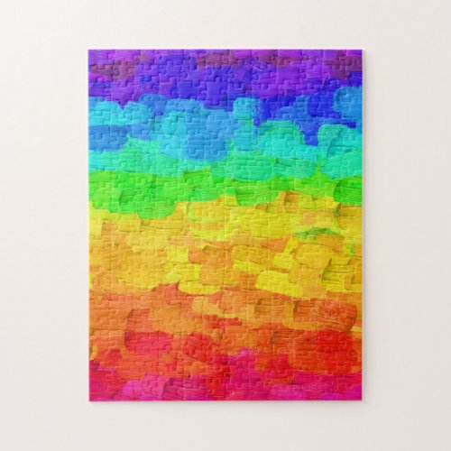 Rainbow Paint Strokes Jigsaw Puzzle