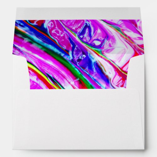 Rainbow Paint Swirls Envelope