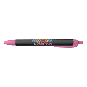 Rainbow painted with LGBTQ lettering Pen