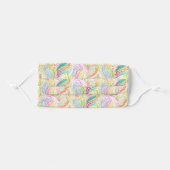 Rainbow Paisley Pattern Abstract Floral Adult Cloth Face Mask (Front, Folded)