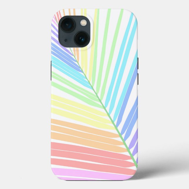 Rainbow Palm Leaf #2 #wall #art Case-Mate iPhone Case (Back)