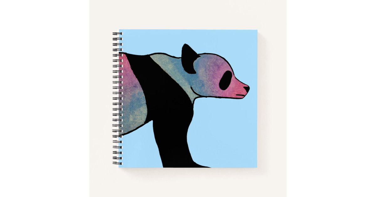Rainbow Panda Sketchbook. Notebook