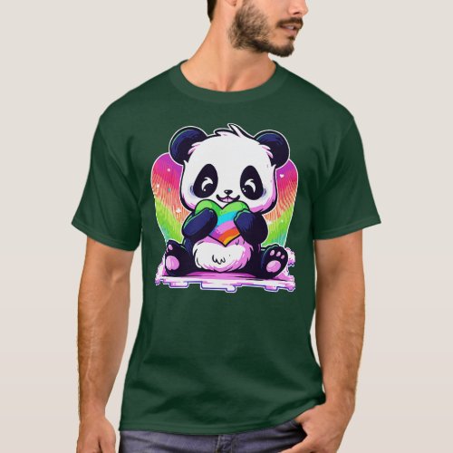 Rainbow panda T_Shirt