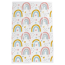 Rainbow Paper Gift Bag for Birthday , Baby Shower