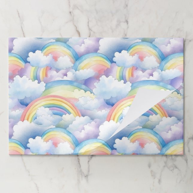 Rainbow Paper Placemats (Folded)