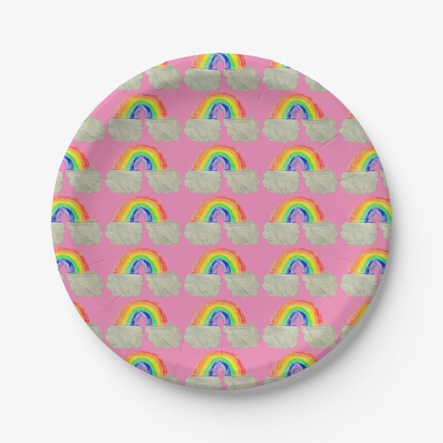 Rainbow Paper Plates (Front)