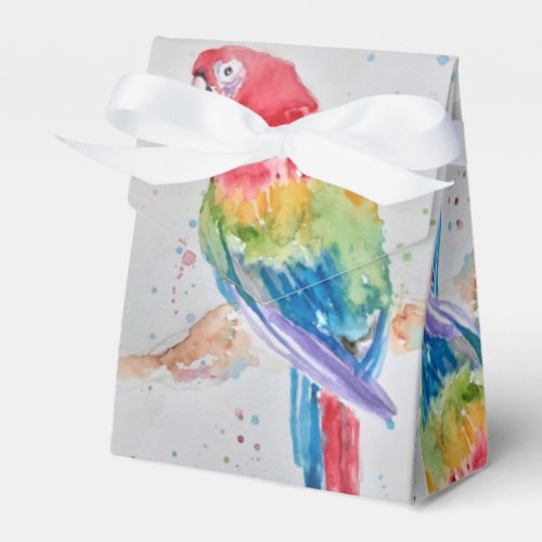 Rainbow Parrot Bird Child Birthday Cake Favor Box