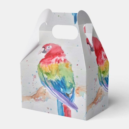 Rainbow Parrot Bird Child Birthday Cake Favor Box
