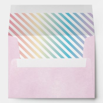 Rainbow Party Envelope  Unicorn Invite Envelopes by YourMainEvent at Zazzle