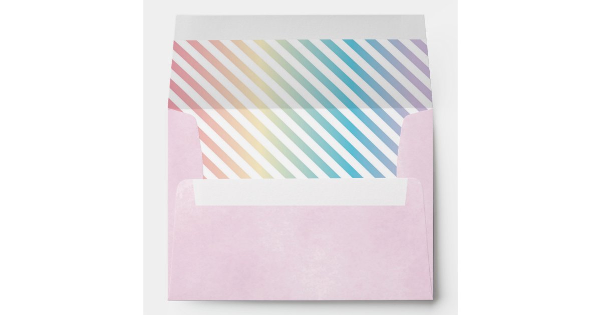 rainbow party envelope unicorn invite envelopes zazzle com party envelope