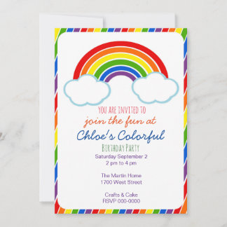 Rainbow Party Invitation