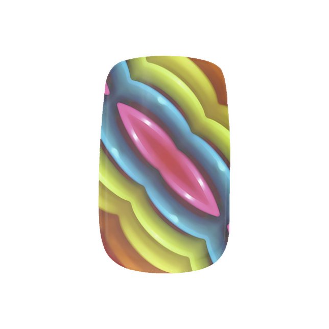 Rainbow Party Nail Art Print (Left Thumb)
