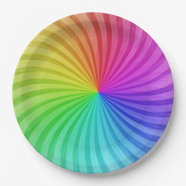 Rainbow party paper plates. paper plates (Front)