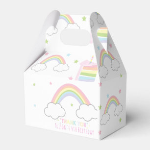 Rainbow Party Thank you Favor Boxes