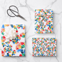 Rainbow Party Wrapping Paper Sheets