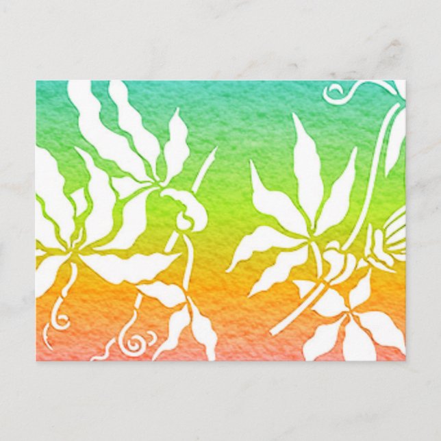 Rainbow Passion Flower Postcard (Front)