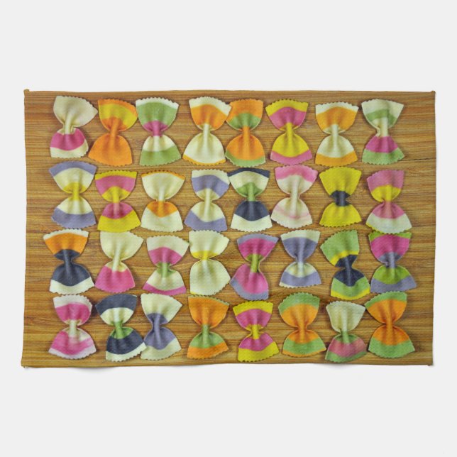 Rainbow pasta pattern towel (Horizontal)