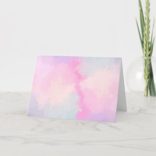 Rainbow Pastel Cloud Card