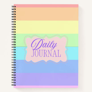 Rainbow Pastel Color Block Notebook