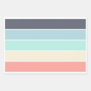 Rainbow pastel color pallete wrapping paper sheets