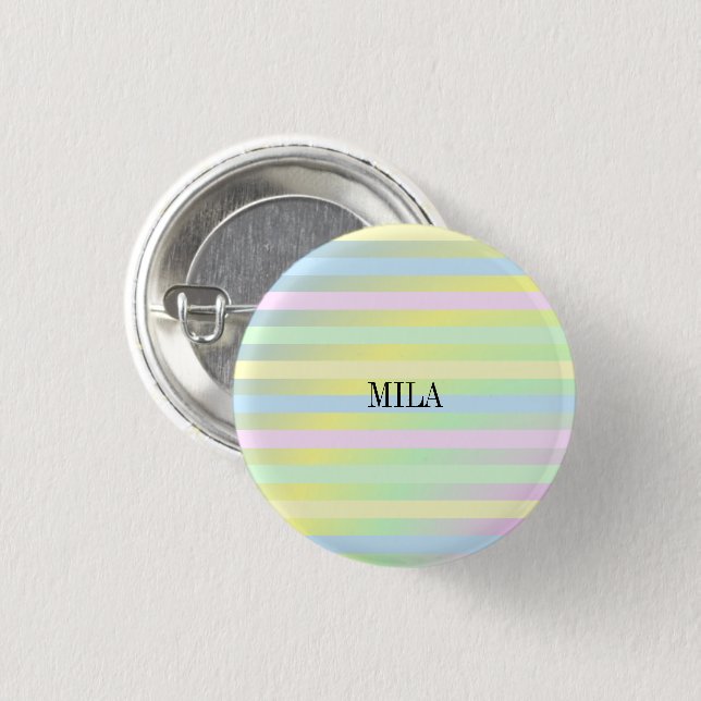 Rainbow pastel colors  button (Front & Back)
