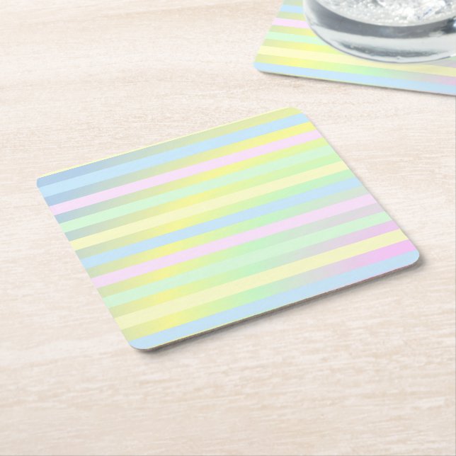 Rainbow pastel colors  coaster (Angled)