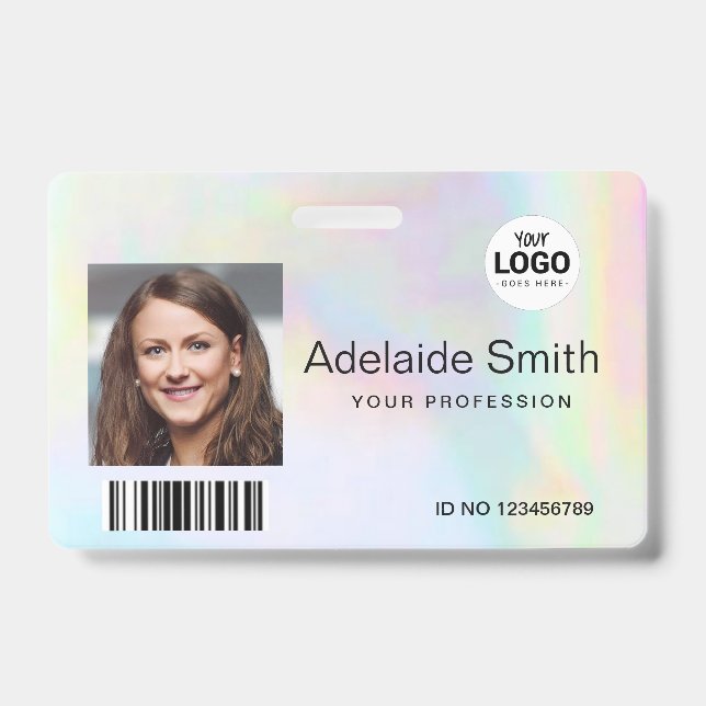 rainbow pastel colors design badge (Front)