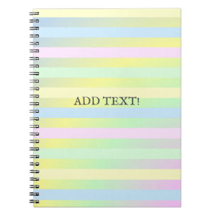 Rainbow pastel colors notebook