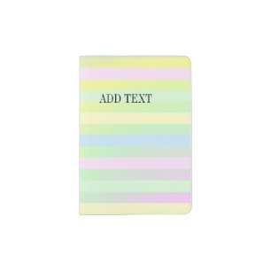 Rainbow pastel colors passport holder