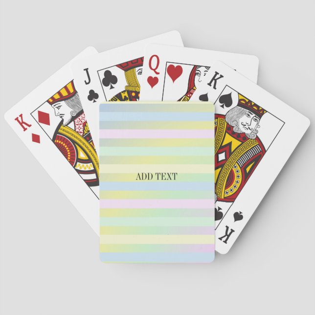 Rainbow pastel colors     poker cards (Back)