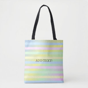 Rainbow pastel colors tote bag