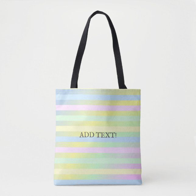 Rainbow pastel colors  tote bag (Front)