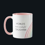 Rainbow Pastel Daughter Mug<br><div class="desc">The perfect gift for your daughter. This colorful mug features an original pastel color palette and can be customized to your color of preference by clicking the 'Customize Further' option.</div>