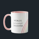 Rainbow Pastel Daughter Mug<br><div class="desc">The perfect gift for your daughter. This colorful mug features an original pastel color palette and can be customized to your color of preference by clicking the 'Customize Further' option.</div>