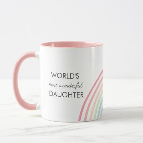 Rainbow Pastel Daughter Mug