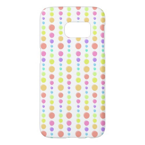 Rainbow Pastel Dots Pattern Samsung Galaxy S7 Case