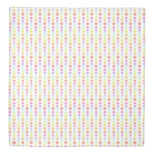 Rainbow Pastel Dots Pattern Duvet Cover