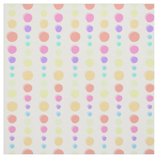 Rainbow Pastel Dots Pattern Fabric