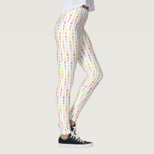 Rainbow Pastel Dots Pattern Leggings