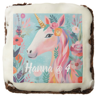 Rainbow Pastel Dream Unicorn Brownie