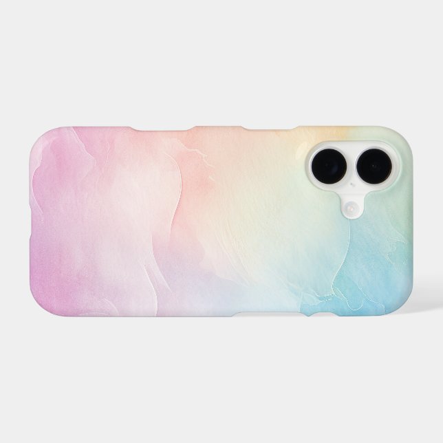 Rainbow Pastel Esthetic  iPhone Case (Back Horizontal)