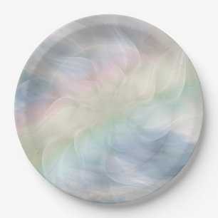 Rainbow Pastel floral Mandala design Paper Plates