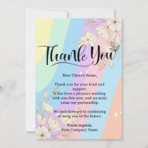Rainbow Pastel Floral Small Business Appreciation