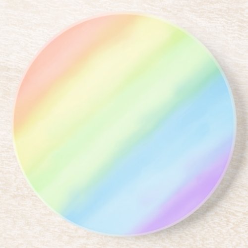 Rainbow Pastel Gradient Ombr Coaster
