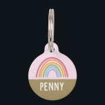 Rainbow Pastel Pet ID Tag<br><div class="desc">Pastel Rainbow Pet Tag.</div>
