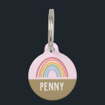 Rainbow Pastel Pet ID Tag<br><div class="desc">Pastel Rainbow Pet Tag.</div>